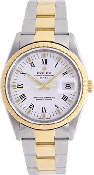 Rolex Date "Two-Tone" in stainless steel and 18k yellow gold