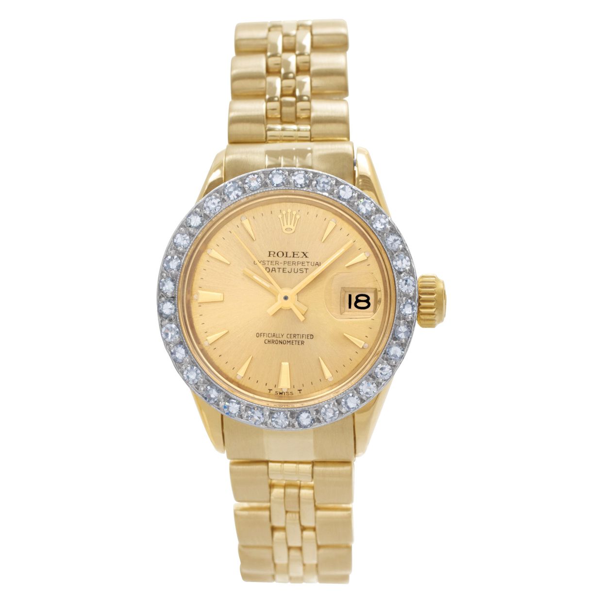 Preowned Rolex Datejust 6517 18k Gold dial 26mm Automatic