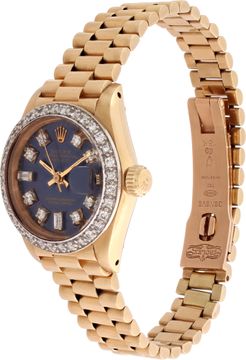 Rolex Ladies Datejust in 18k yellow gold