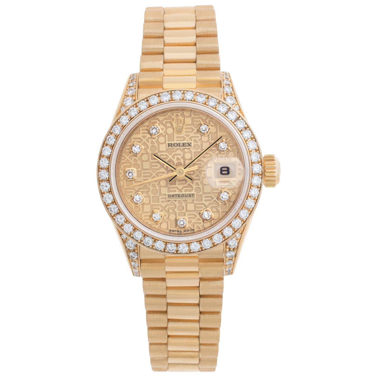 Preowned Rolex Datejust 69158 18k Anniversary dial 26mm |