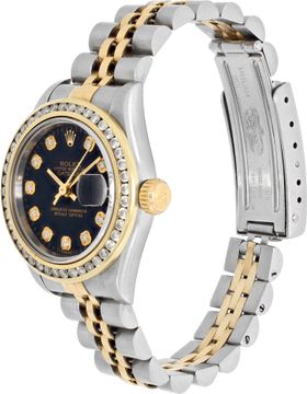 Rolex Datejust 69173 Stainless Steel Black dial 26mm Automatic watch