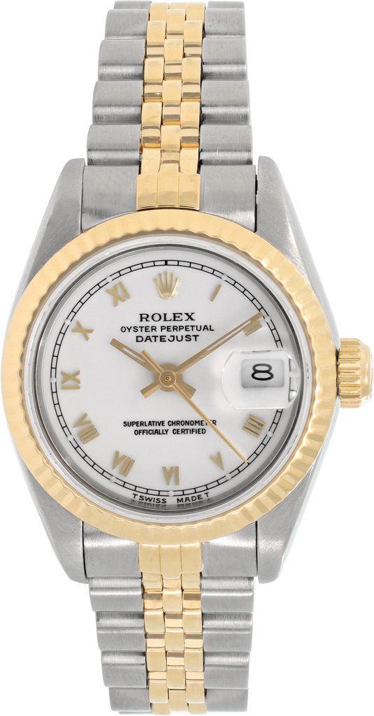 Pre-owned Rolex Datejust 69173 18k & steel 26mm auto watch