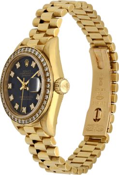 Rolex Datejust 69178 18k Yellow Gold Black dial 26mm Automatic watch