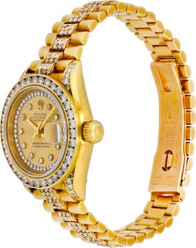 Rolex Ladies Datejust "President" in 18k yellow gold