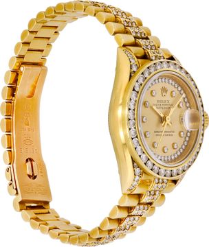 Rolex Ladies Datejust "President" in 18k yellow gold