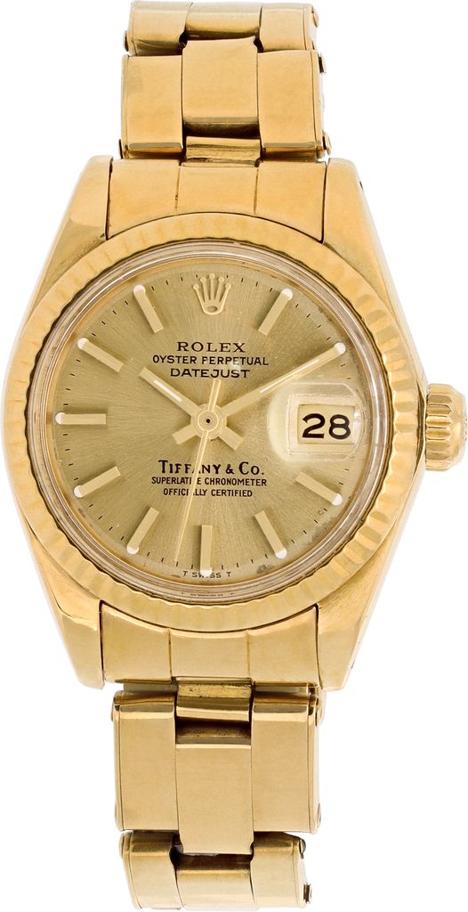 Used Rolex Datejust Tiffany & Co. 6917 18k Yellow Gold 26mm