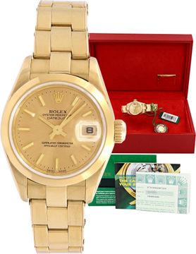 Rolex Datejust 79168 18k Yellow Gold Champagne dial 26mm Automatic watch Rolex Datejust 26mm 79168 Ladies Watch Collection