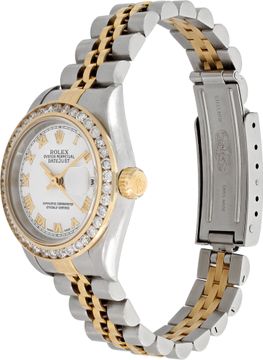 Rolex Ladies Datejust 2-tone with a diamond bezel