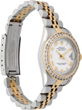 Rolex Ladies Datejust 2-tone with a diamond bezel