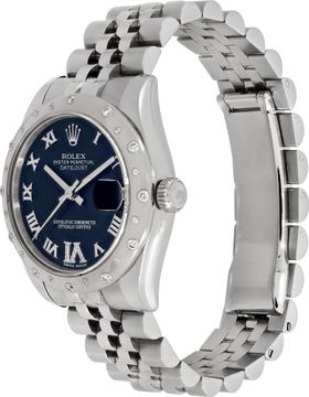 Rolex Datejust 31mm with diamond blue dial and diamond bezel