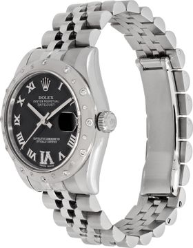 Rolex Datejust 31mm with diamond blue dial and diamond bezel