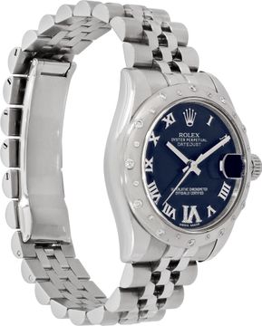 Rolex Datejust 31mm with diamond blue dial and diamond bezel