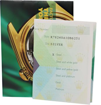 Rolex Datejust 78240 Stainless Steel Silver dial 31mm Automatic watch