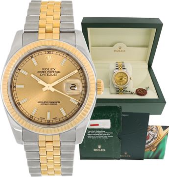 Rolex Datejust 116233 Stainless Steel Champagne dial 36mm Automatic watch Rolex Datejust 36mm 116233 Mens Watch Collection