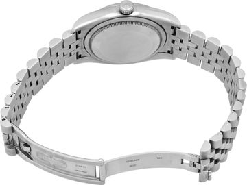 Rolex Datejust in stainless steel with a 18k white gold bezel ref-116234