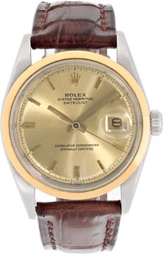 Rolex Datejust 1600 14k & Stainless Steel Champagne dial 36mm Automatic watch Rolex Datejust 36mm 1600 Mens Watch Collection