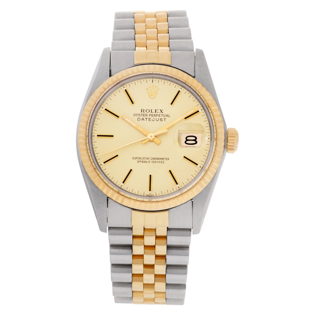 Used Rolex Datejust 16013 Stainless Steel Gold dial 36mm |