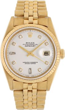 Rolex Datejust 1601 18k Yellow Gold White dial 36mm Automatic watch Rolex Datejust 36mm 1601