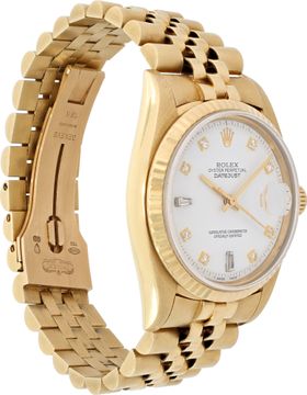Rolex Datejust 1601 18k Yellow Gold White dial 36mm Automatic watch