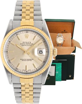 Rolex Datejust 16233 Stainless Steel Silver dial 36mm Automatic watch