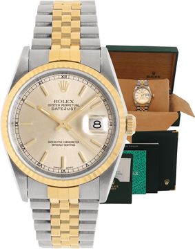 Rolex Datejust 16233 Stainless Steel Silver dial 36mm Automatic watch Rolex Datejust 36mm 16233