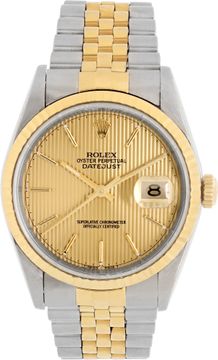 Rolex Datejust 16233 Stainless Steel Gold dial 36mm Automatic watch