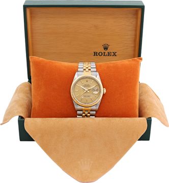 Rolex Datejust 16233 Stainless Steel Gold dial 36mm Automatic watch