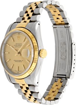 Rolex Datejust 16233 Stainless Steel Gold dial 36mm Automatic watch