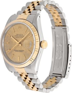 Rolex Datejust 16233 Stainless Steel Gold dial 36mm Automatic watch