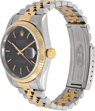 Rolex Datejust 16233 Stainless Steel Black dial 36mm Automatic watch