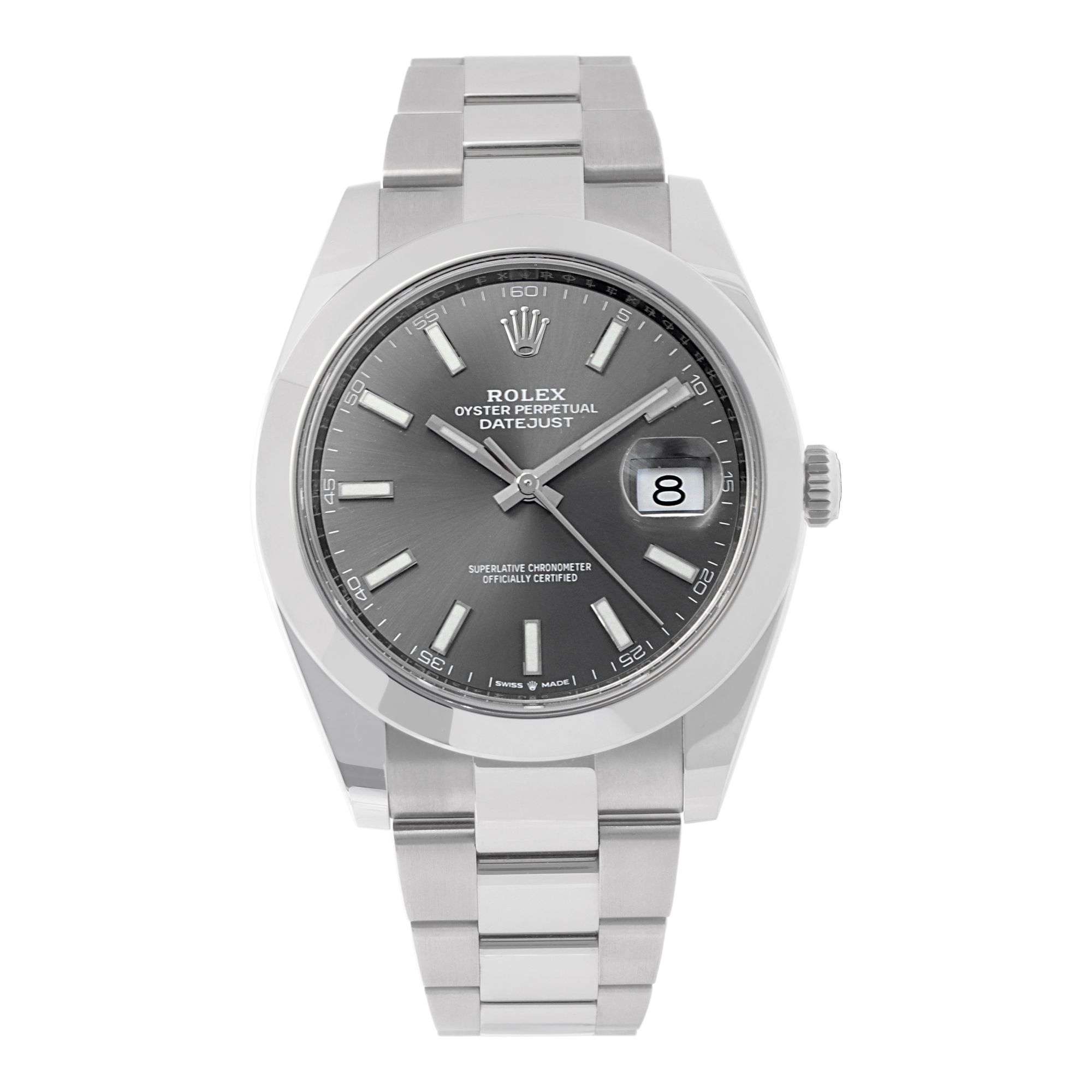 Pre-owned Rolex Datejust 41 126300 Stainless Steel W527611