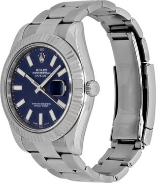 Rolex Datejust 41mm statinless steel with blue dial