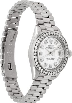 Rolex Datejust "Ladies President" 69179 18k White Gold Mother Of Pearl dial 26mm