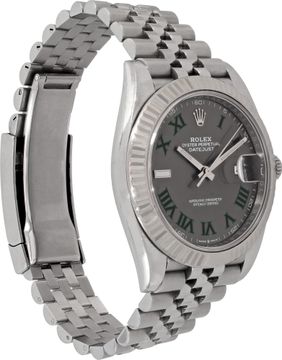 Rolex Datejust Wimbeldon in stainless steel with 18k white gold fluted bezel