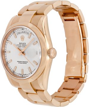 Rolex Day-Date 118205 18k rose gold White dial 36mm Automatic watch