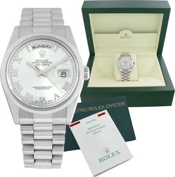Rolex Day-Date 118206 Platinum 36mm auto watch Rolex Day-Date 36mm 118206 Mens Watch Collection