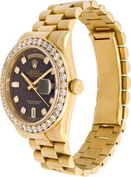 Rolex Day-Date 118238 18k Yellow Gold Black dial 36mm Automatic watch