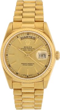 Rolex Day-Date 18038 18k Yellow Gold Gold dial 36mm Automatic watch