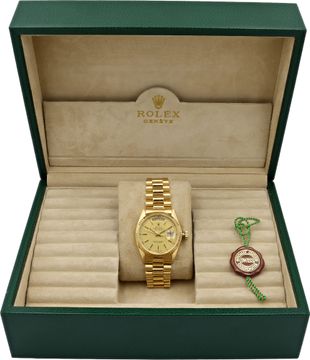 Rolex Day-Date 18038 18k Yellow Gold Gold dial 36mm Automatic watch