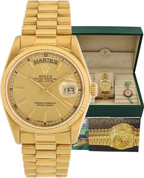 Rolex Day-Date 18038 18k Yellow Gold Gold dial 36mm Automatic watch Rolex Day-Date 36mm 18038 Mens Watch Collection