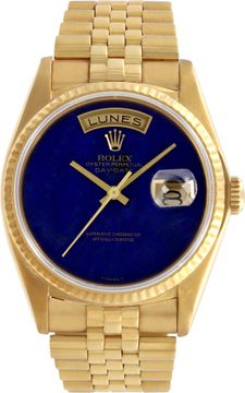 Rolex Day-Date 18038 18k Lapis dial 36mm Automatic watch