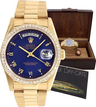 Rolex Day-Date in 18k yellow gold ref-18038 Rolex Day-Date 36mm 18038 Mens Watch Collection