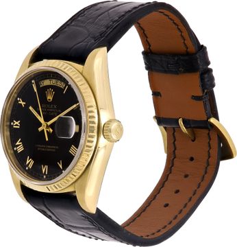 Rolex Day-Date 18038 18k Yellow Gold Black dial 36mm Automatic watch