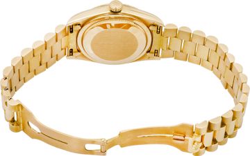 Rolex Day-Date in 18k yellow gold line diamond dial