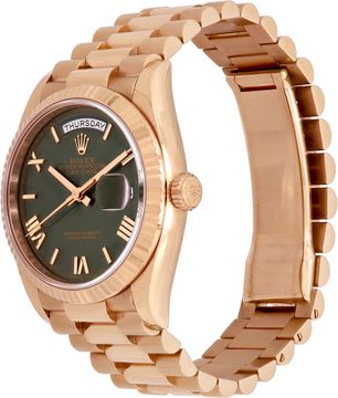 Rolex Day-Date 128235 18k everose 36mm auto watch