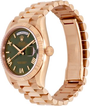 Rolex Day-Date 128235 18k everose 36mm auto watch
