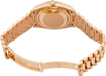 Rolex Day-Date 128235 18k everose 36mm auto watch