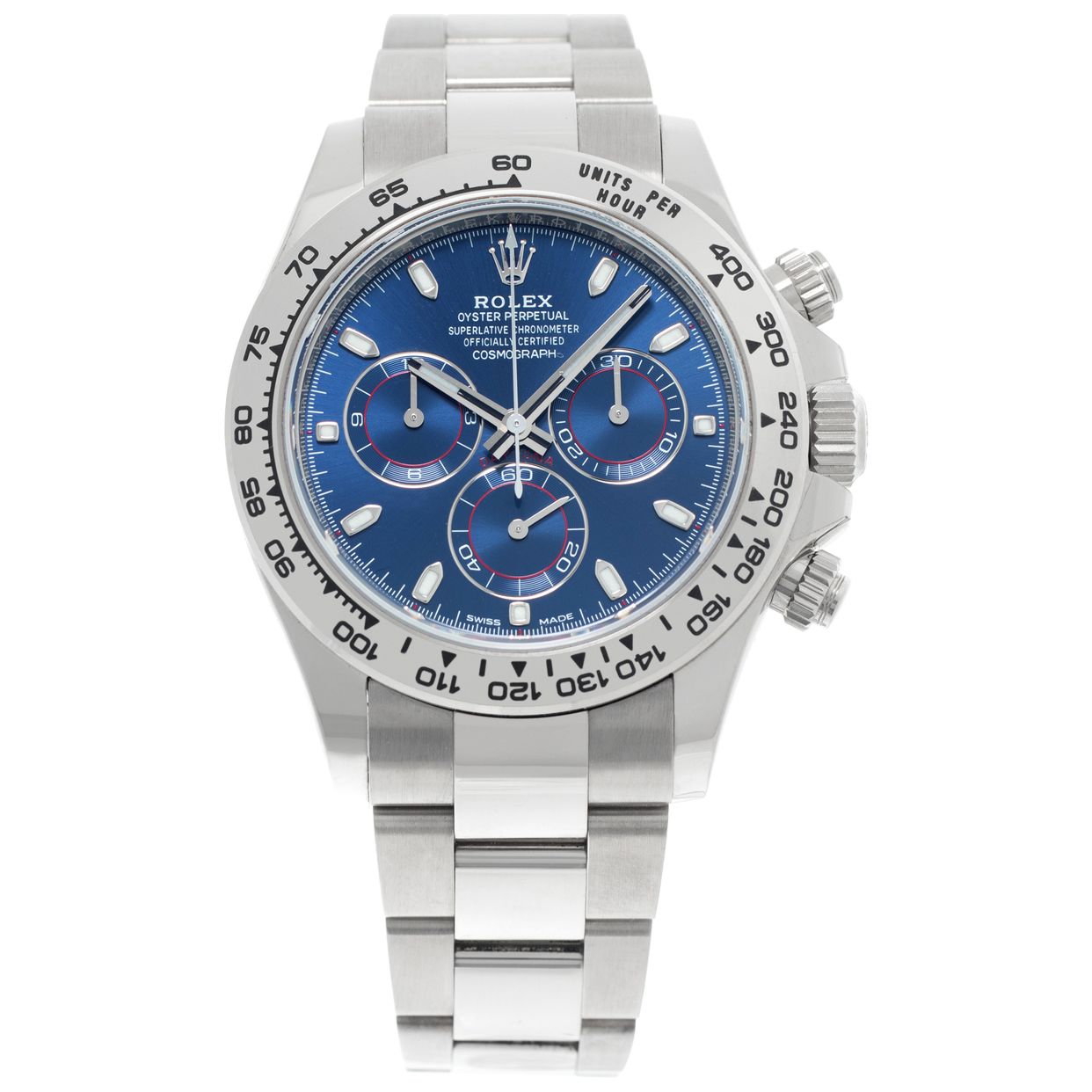 Used Rolex Daytona 116509 18k White Gold Blue dial W527105