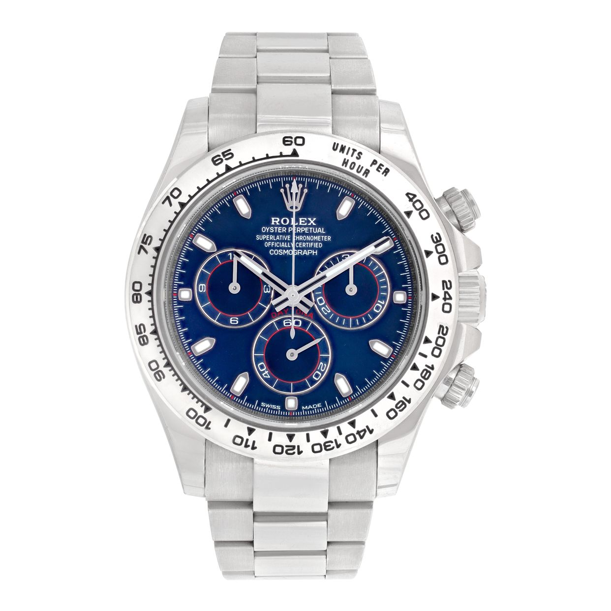 Used Rolex Daytona 116509 18k White Gold Blue dial W527670