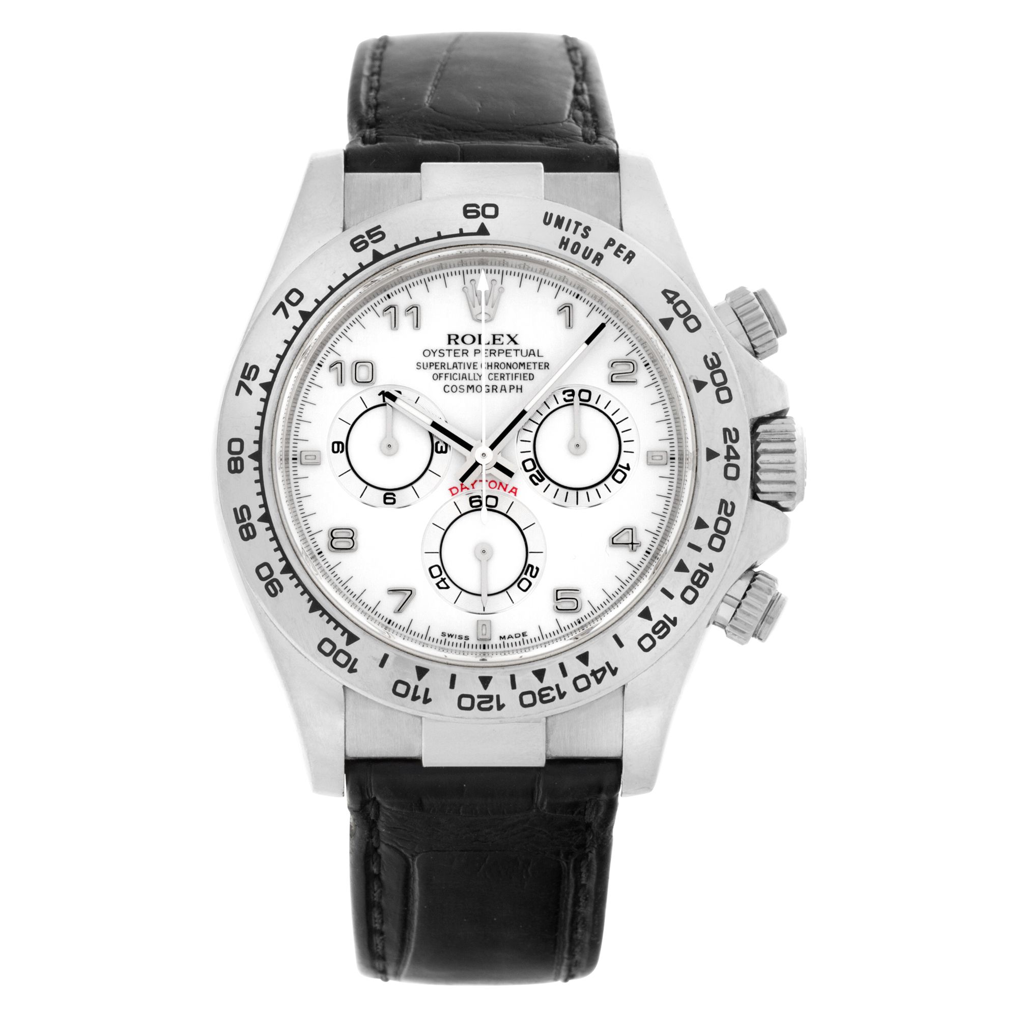 Preowned Rolex Daytona 116519 18k White Gold W524841 | Gray